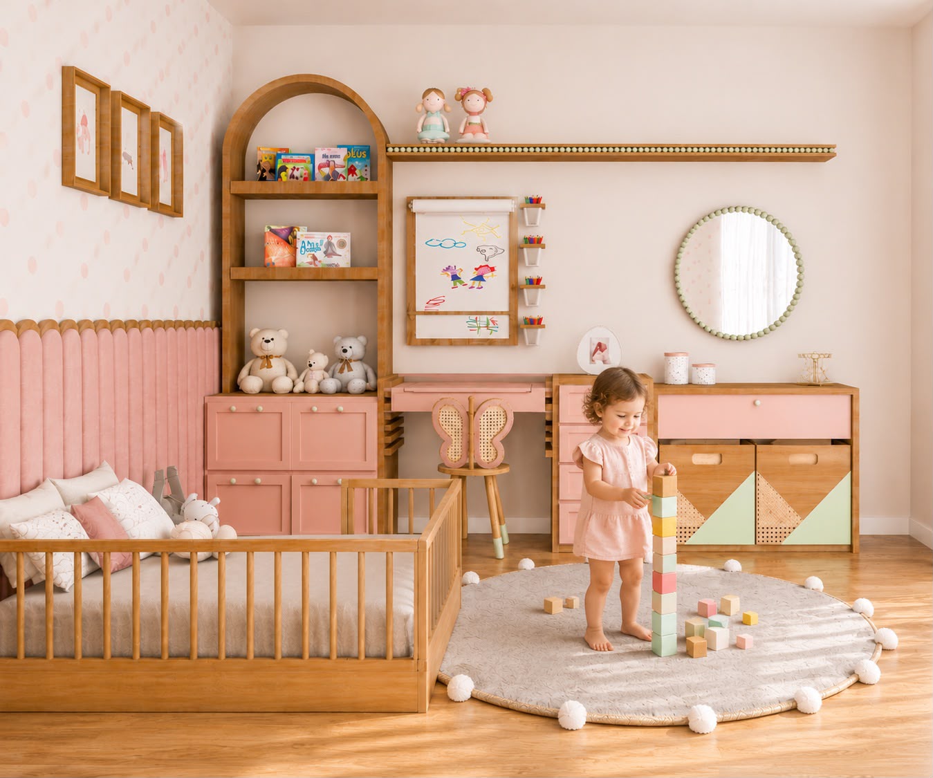Tiny Bloom por Alexia Almeida - Quarto infantil contemporâneo em Cascais